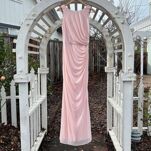David’s Bridal Blush Pink Bridesmaids Dress